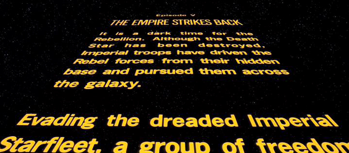  generate it into the style of the opening crawl of the Star Wars films?