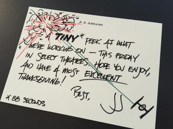 jj abrams sw vii tweet